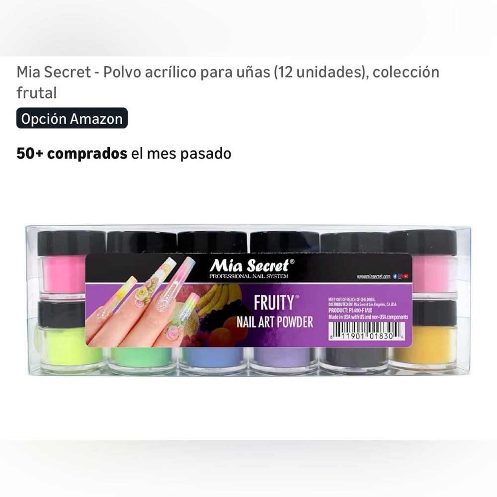Mia Secret Fruity Nail Art Powder Set